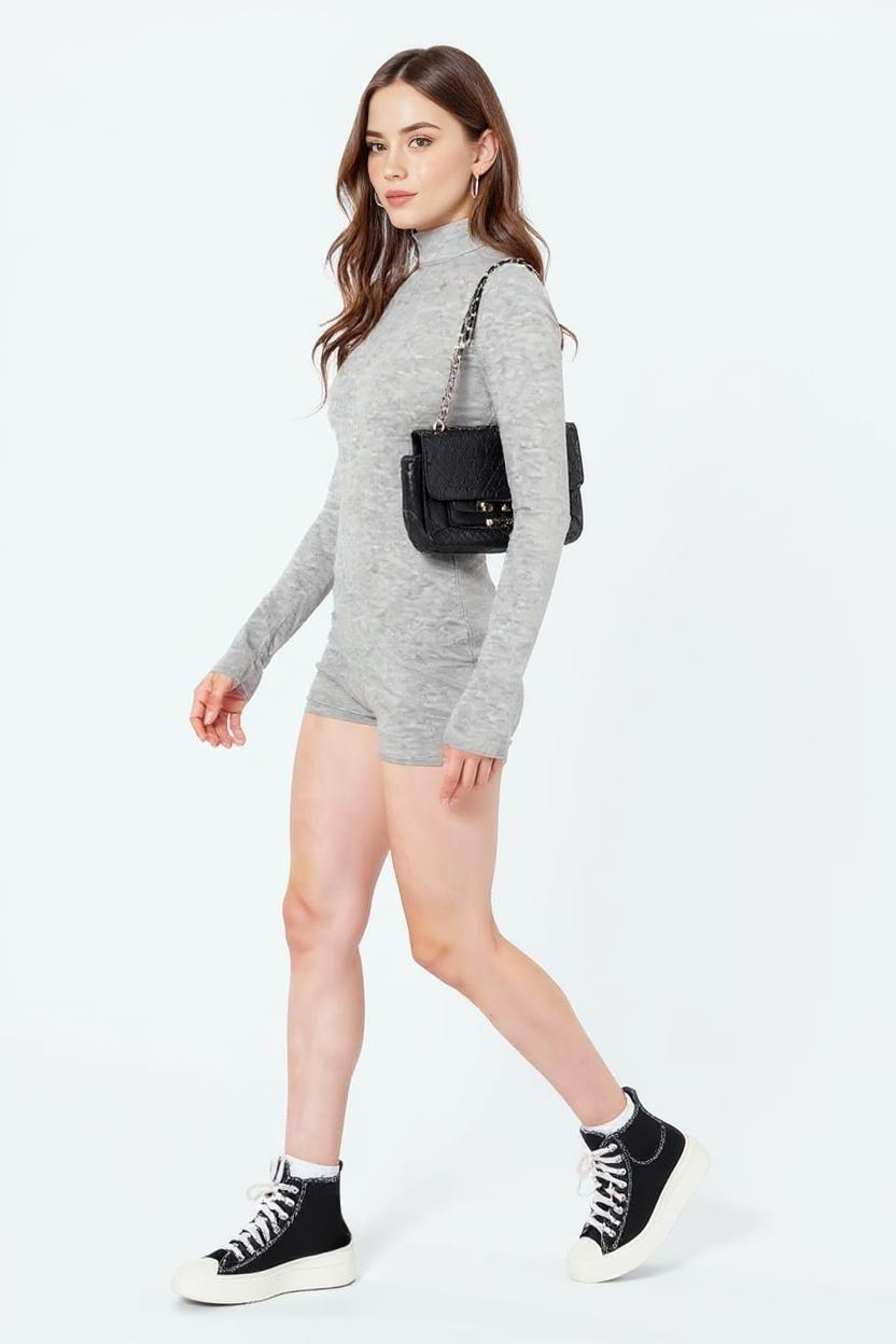 Stramtsiddende Langærmet Jumpsuit