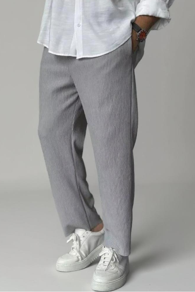 Strukturerede Bukser I Ribbemønster