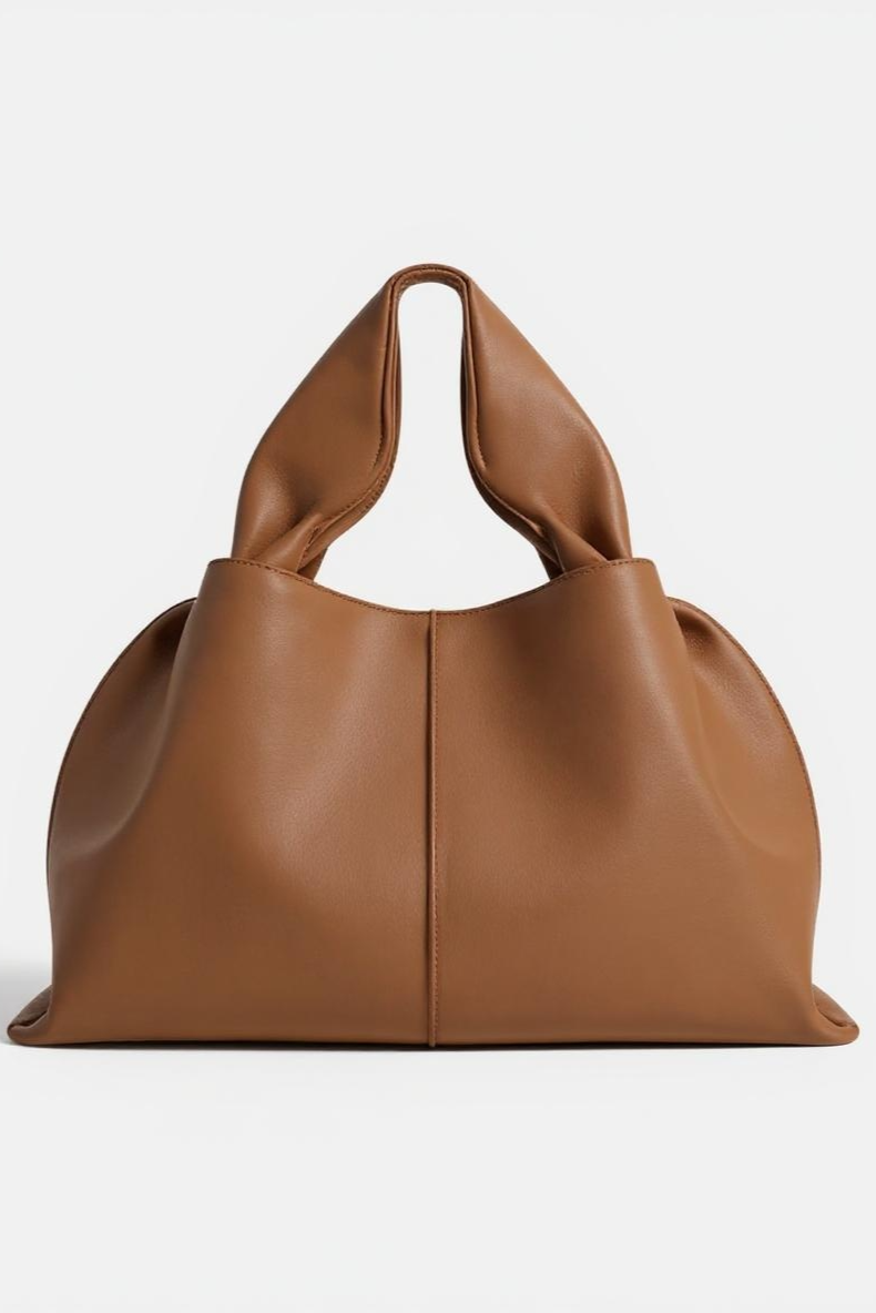 Taske Med Struktureret Læderlook