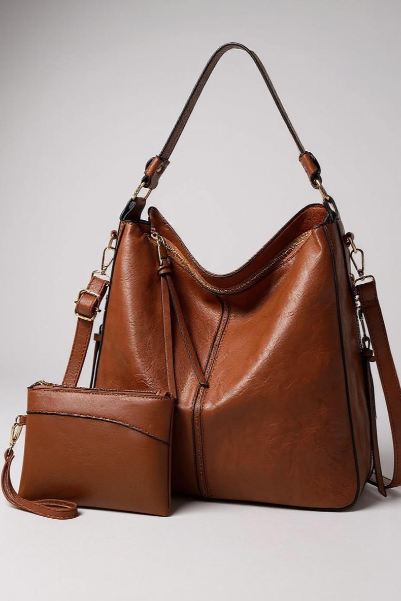 Taske Sæt Med Stor Shopper Og Clutch