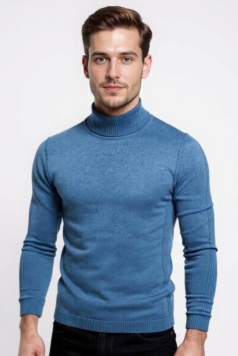 Turtleneck Striktrøje