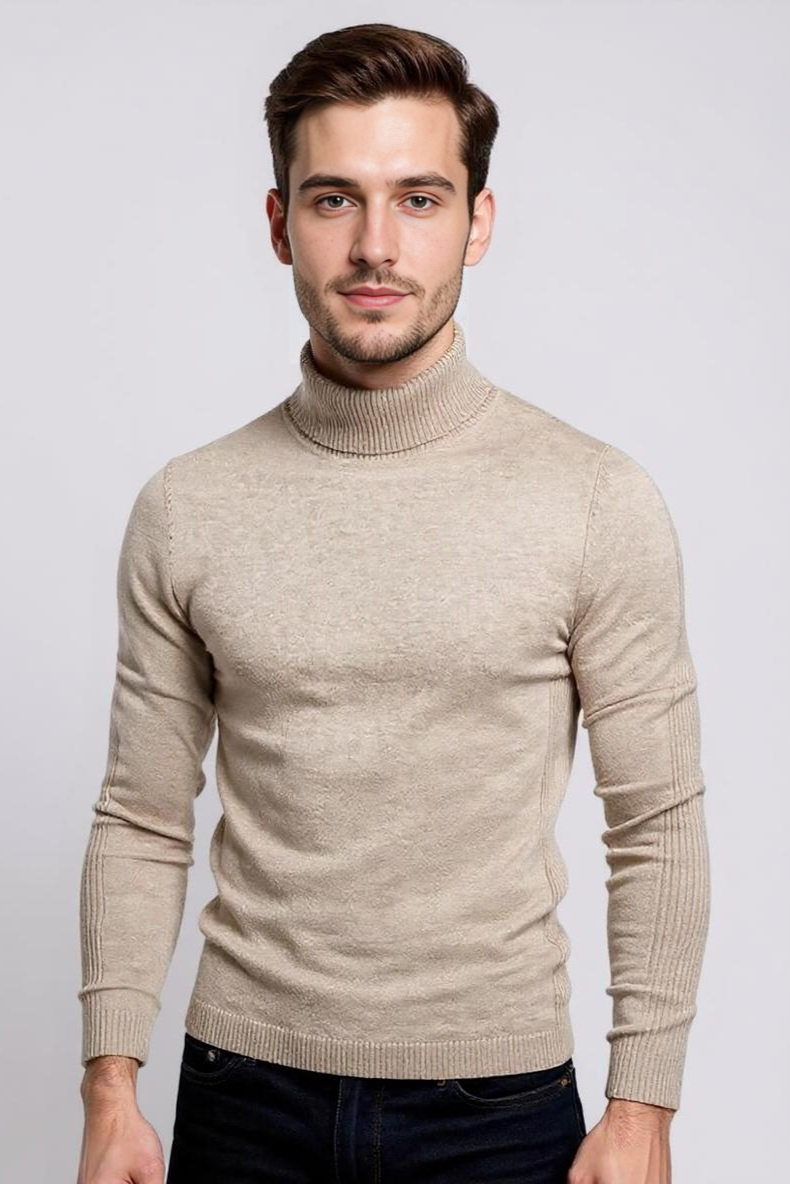 Turtleneck Striktrøje