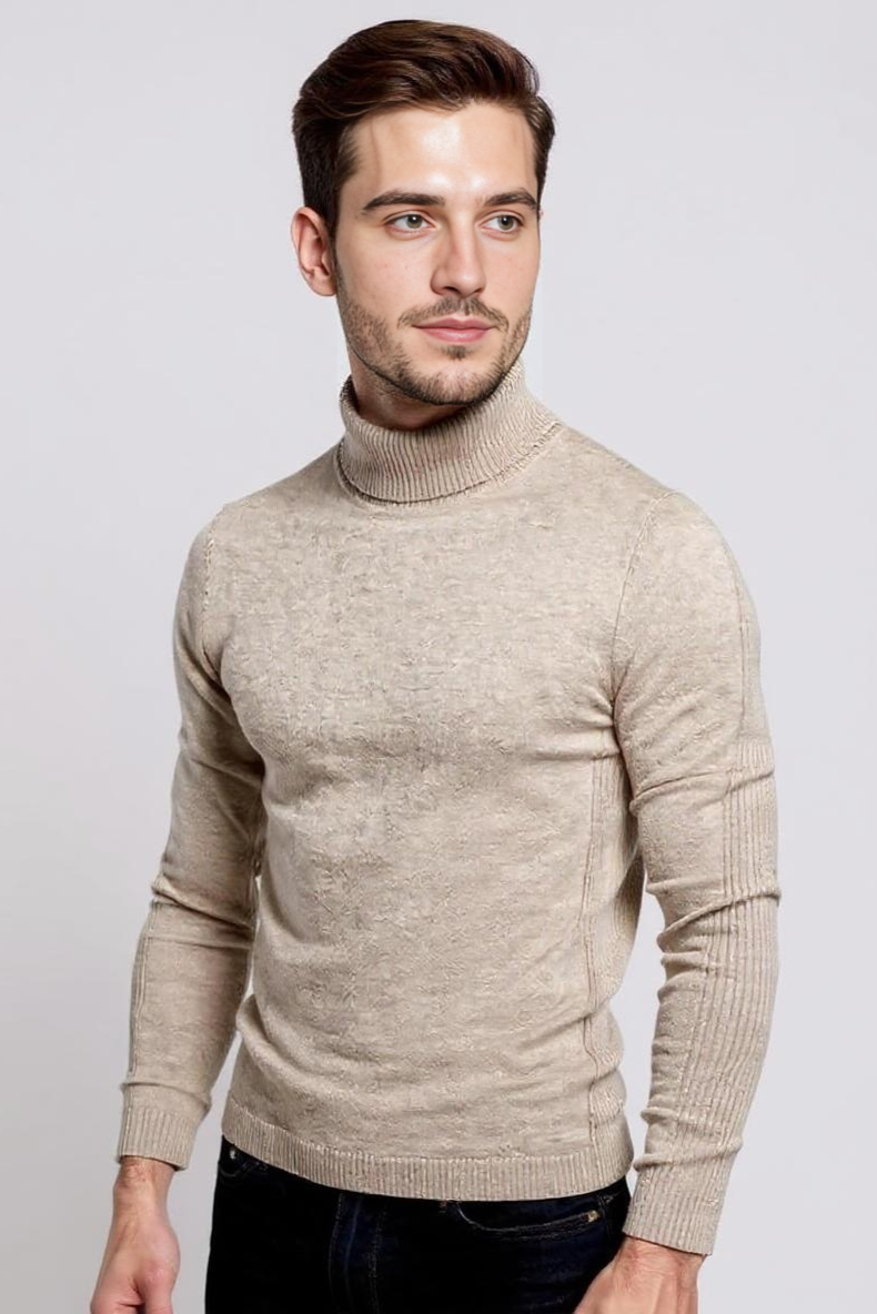 Turtleneck Striktrøje