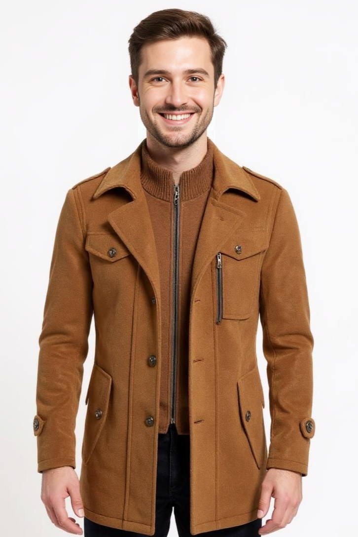 Uldfrakke Med Inderkrave