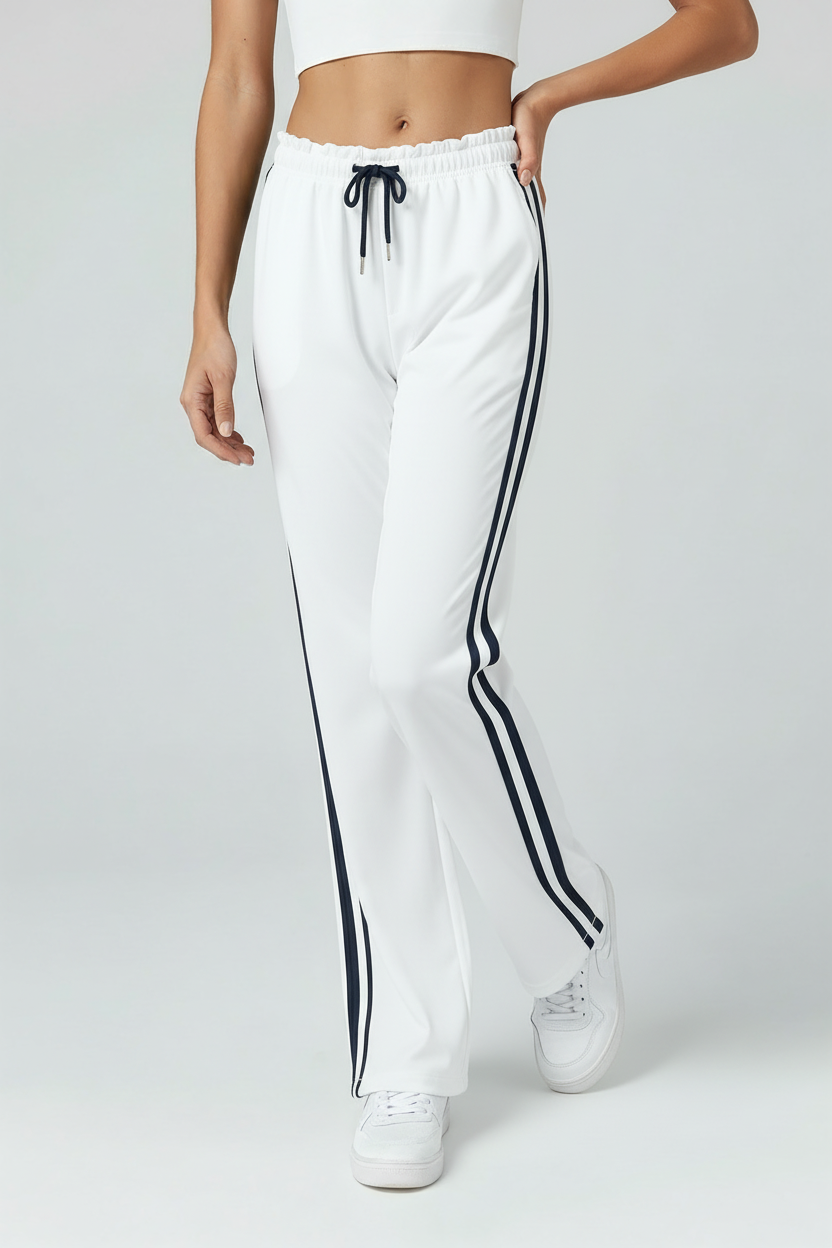 Vide Bukser Med Sporty Striber - Hvid 1.1