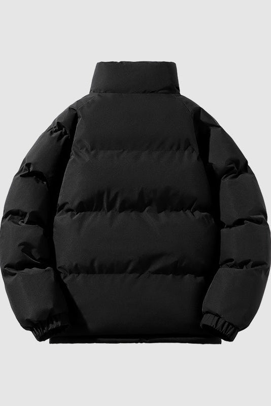 Vinterjakke Herre | Foret med Lynlås og Ståkrave - Sort 1.4