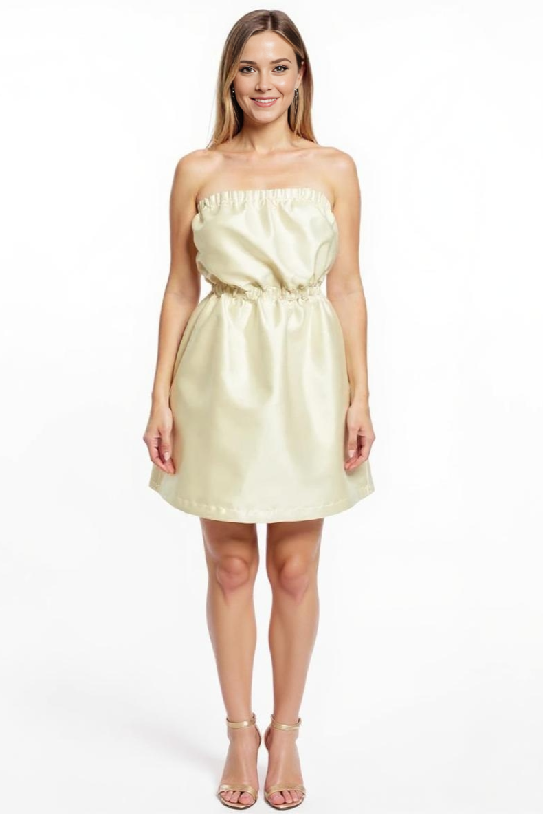 Ærmeløs Kjole Med Taljesnit