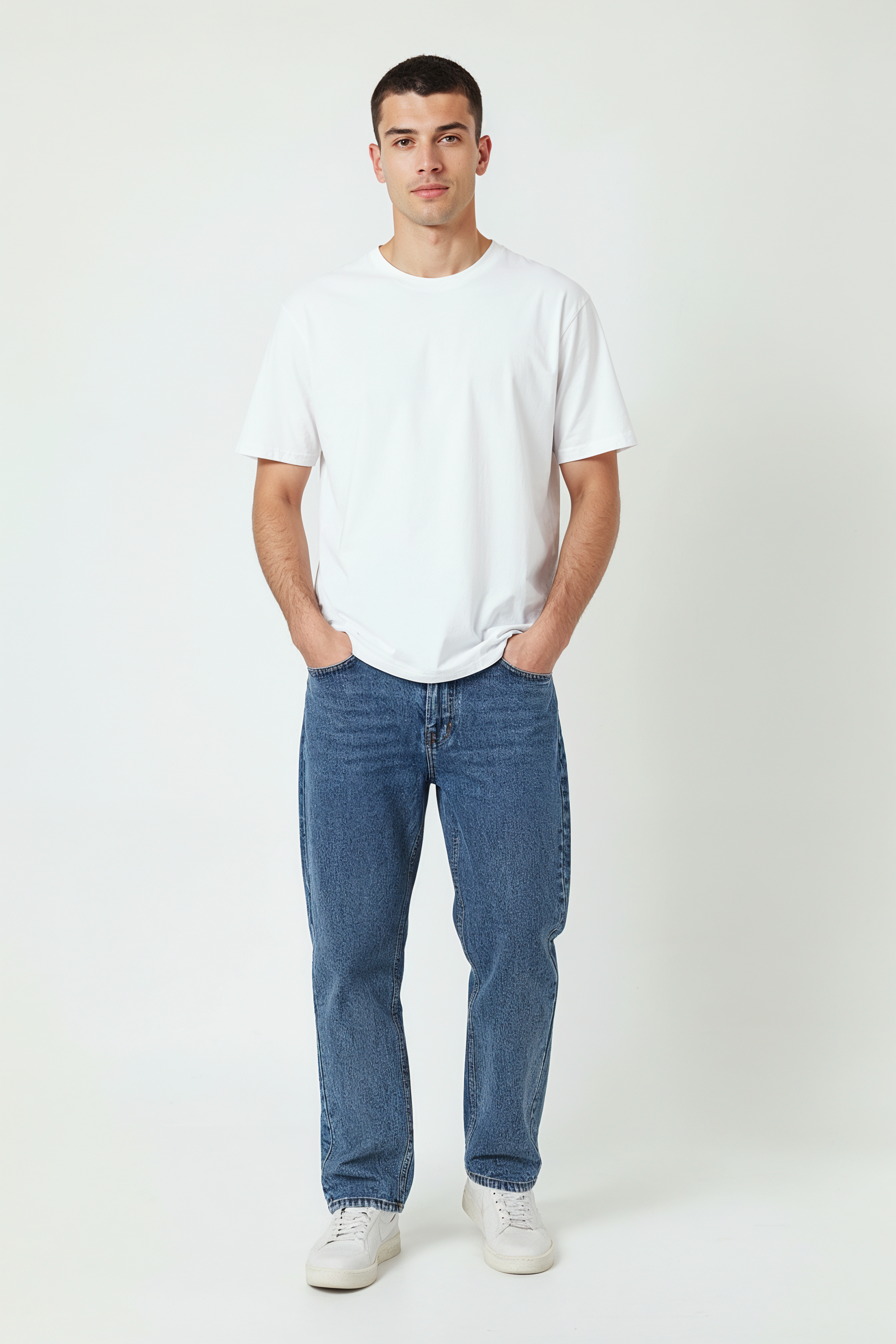 Baggy Jeans Med Lommer - Denimblå 1.1