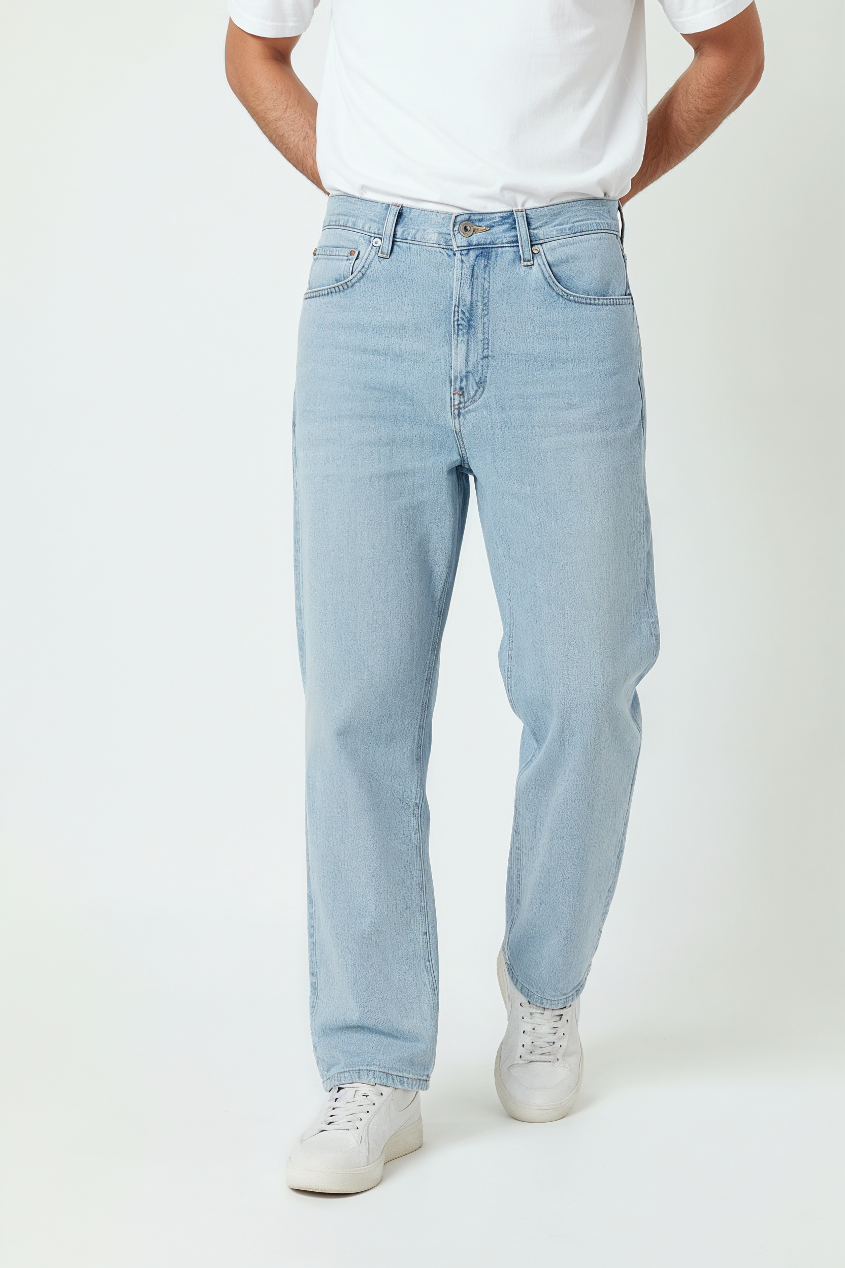 Baggy Jeans Med Lommer - Lyse Denimblå 1.1