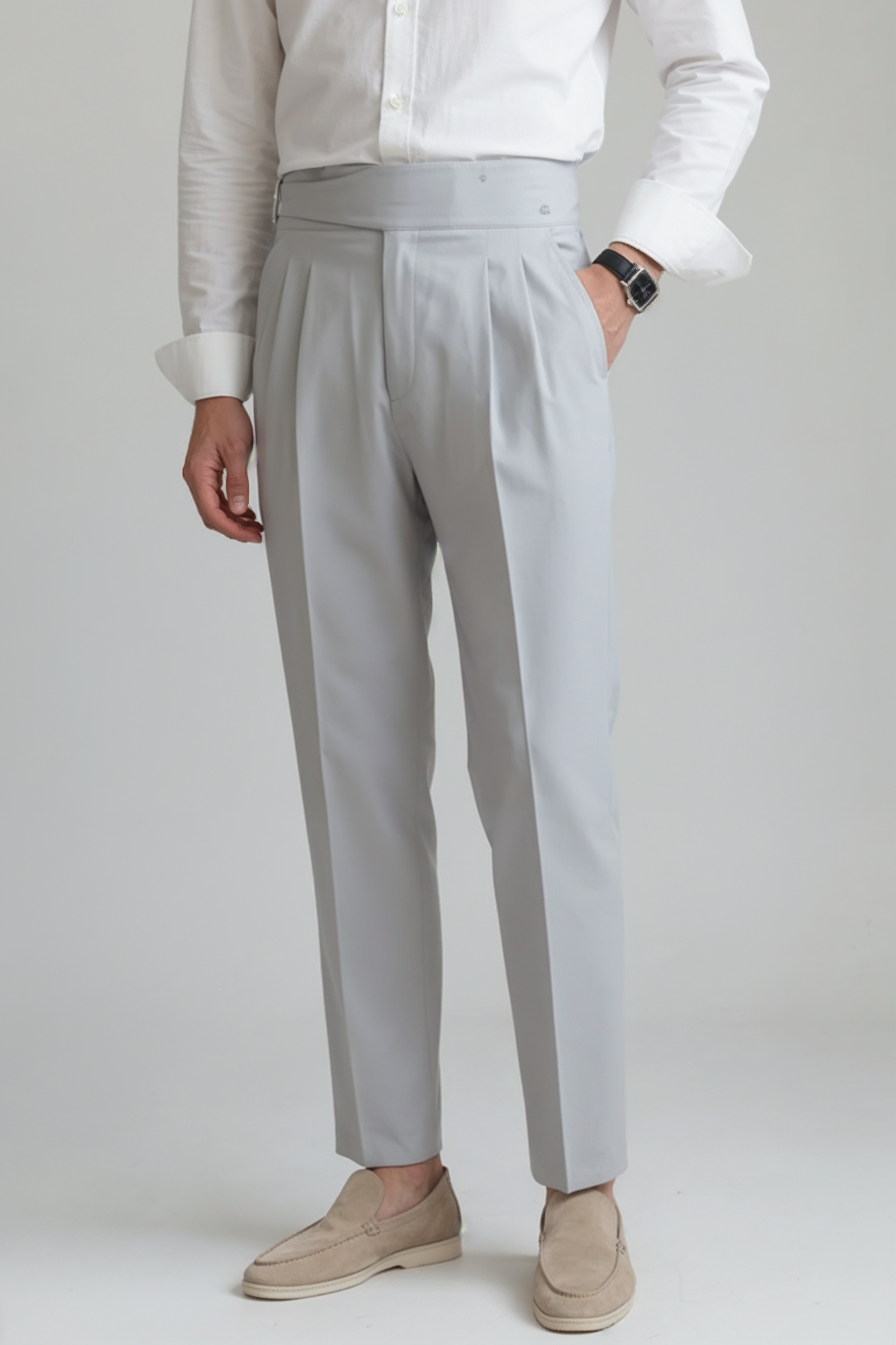 Bukser Med Justerbare Spænder - Lysegrå 1.1