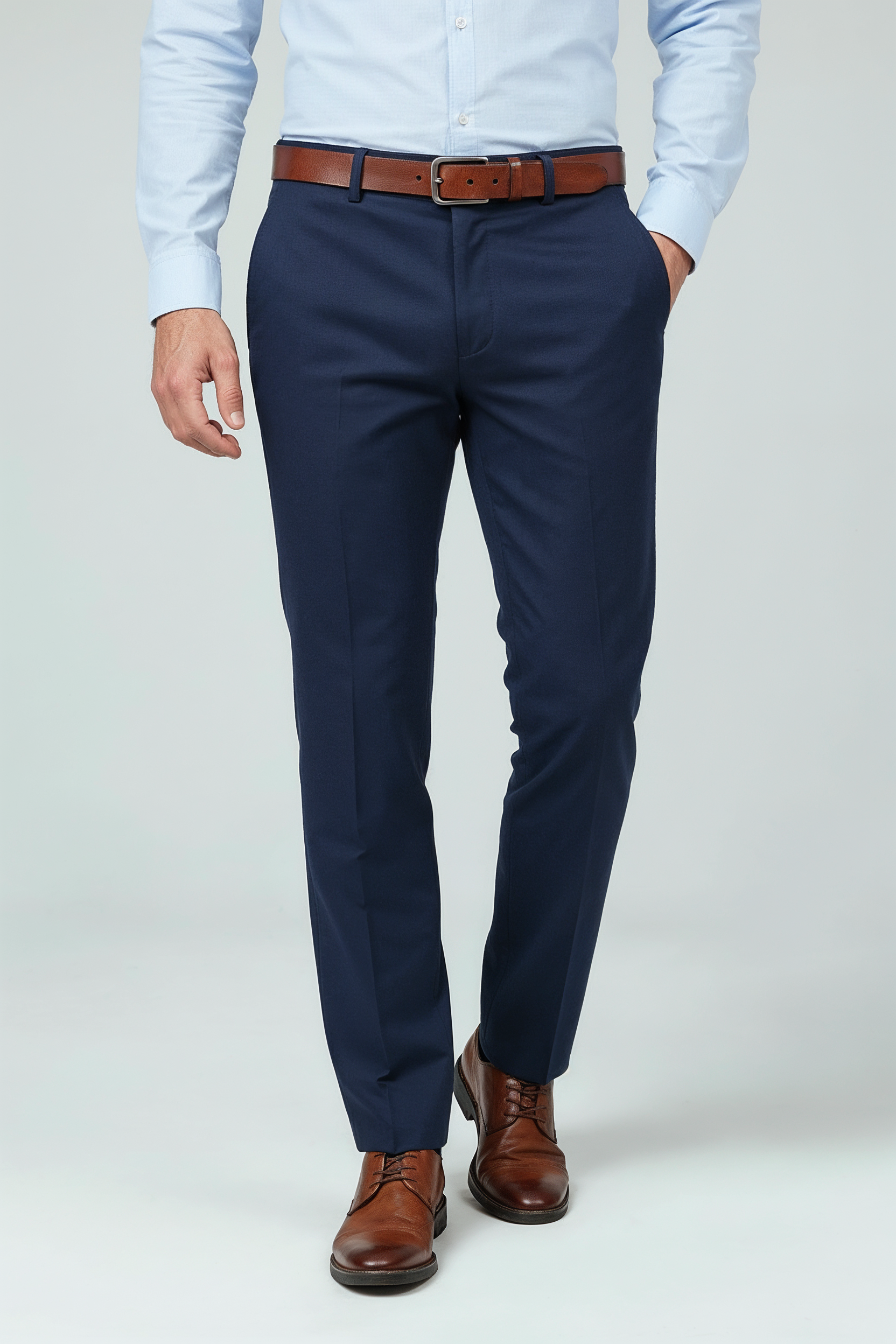 Bukser Med Lige Pasform - Mørkeblå 1.1