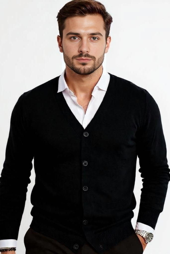 Cardigan Med V-hals