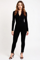Dyb V-Hals Tætsiddende Jumpsuit