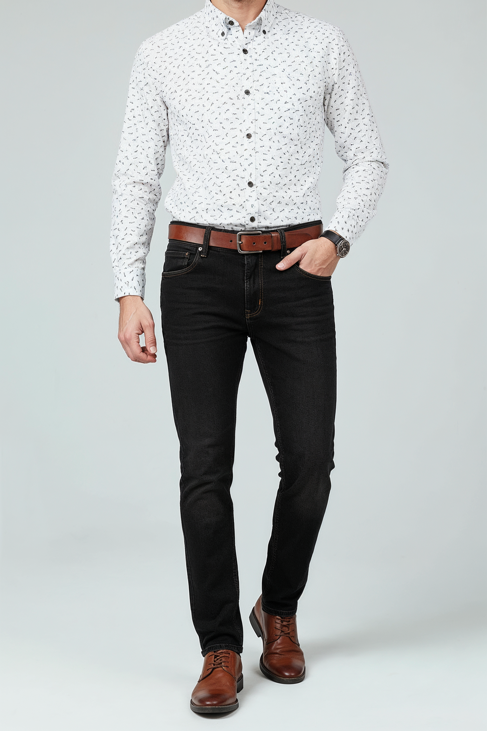 Jeans Med Stretch - Sort 1.1