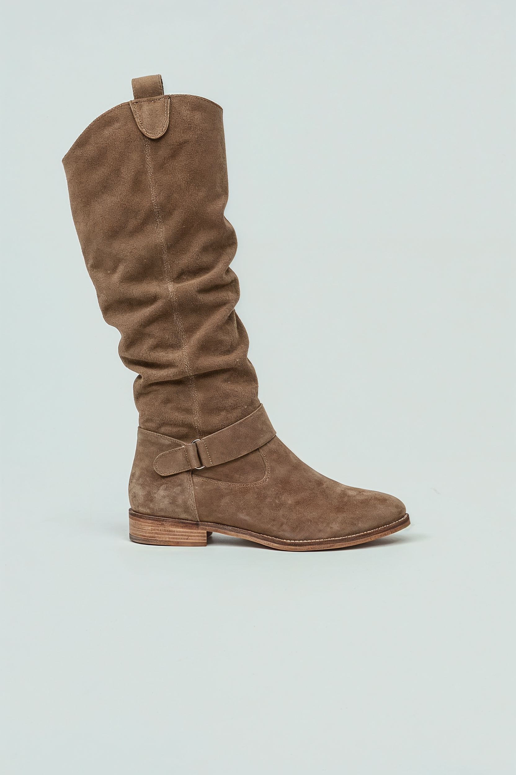 Knæhøje Støvler I Ruskindlook - Brun 1.1