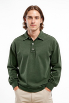 Langærmet Poloshirt Med Vasket Look