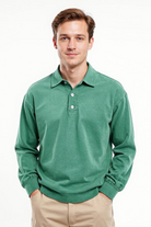 Langærmet Poloshirt Med Vasket Look