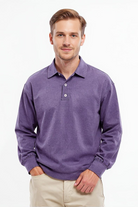 Langærmet Poloshirt Med Vasket Look