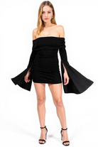 Off-Shoulder Minikjole Med Volantærmer