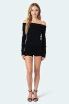 Off-Shoulder Ribbet Jumpsuit