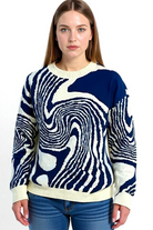 Oversized Sweater Med Bølgestruktur