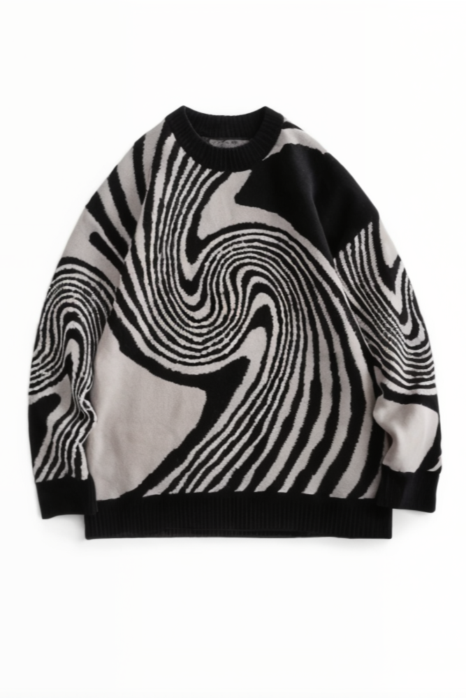 Oversized Sweater Med Bølgestruktur
