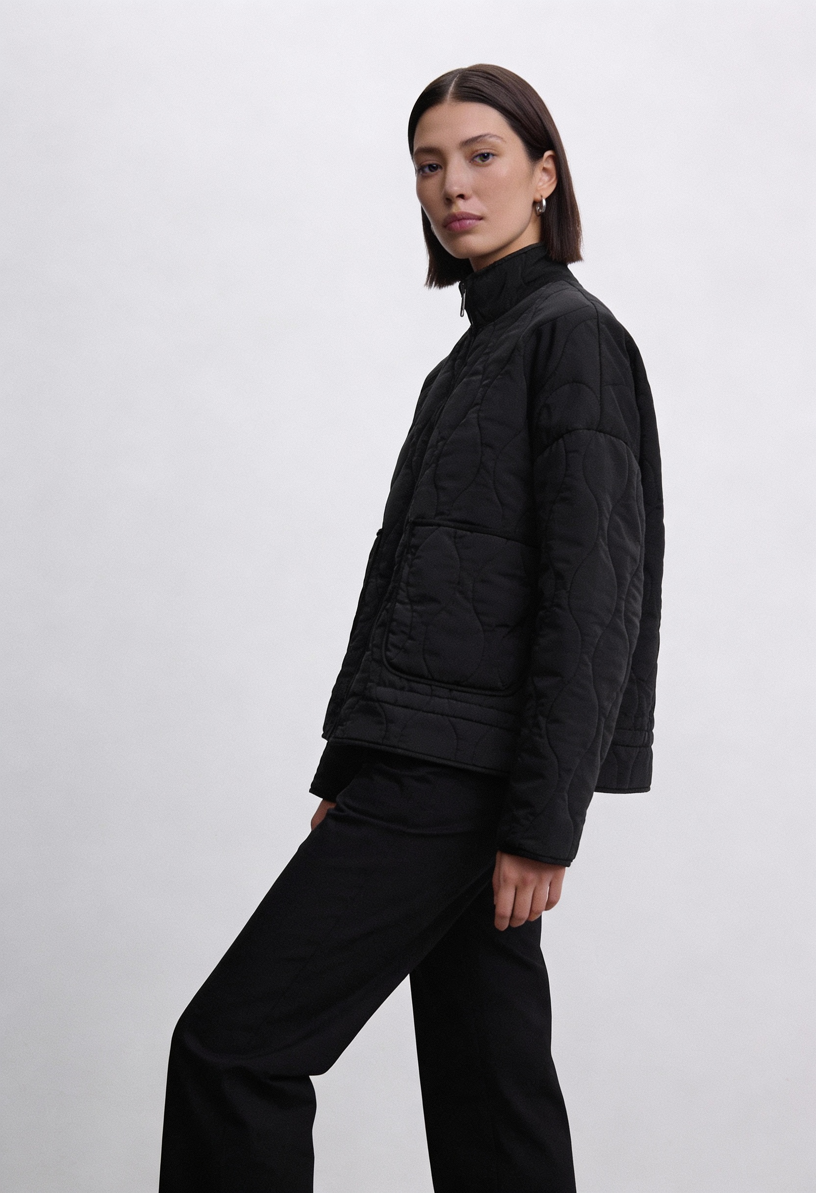 Quiltet Jakke Med Lynlås - Sort 1.1