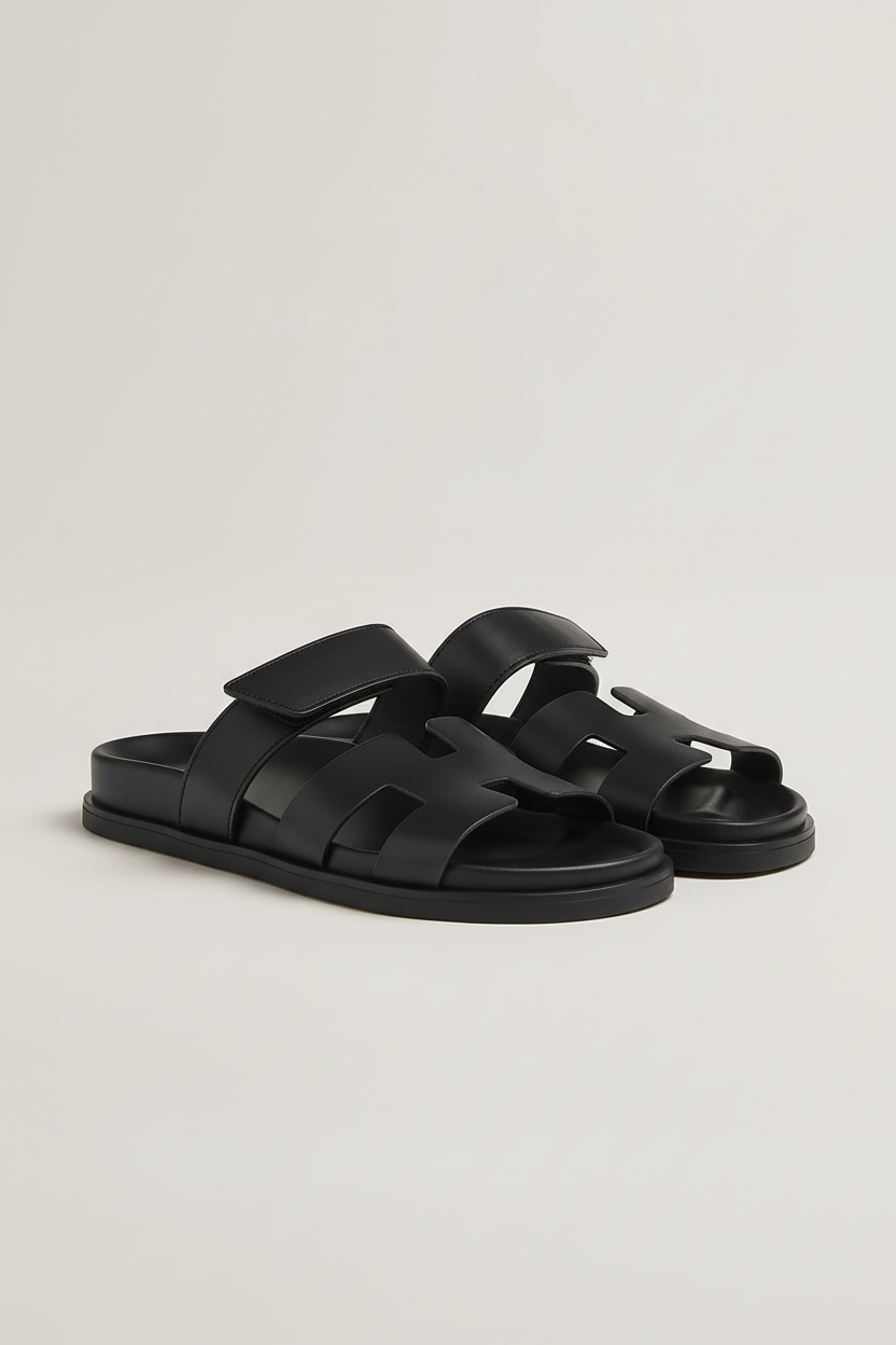 Sandaler Dame | Flad Sål med Remme - Sort 1.2