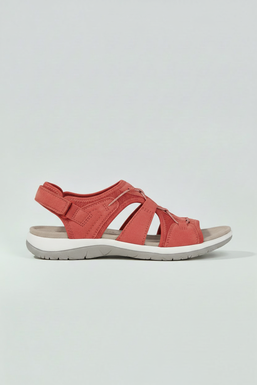 Sandaler Dame | Justerbare Remme med Støtte - Rød