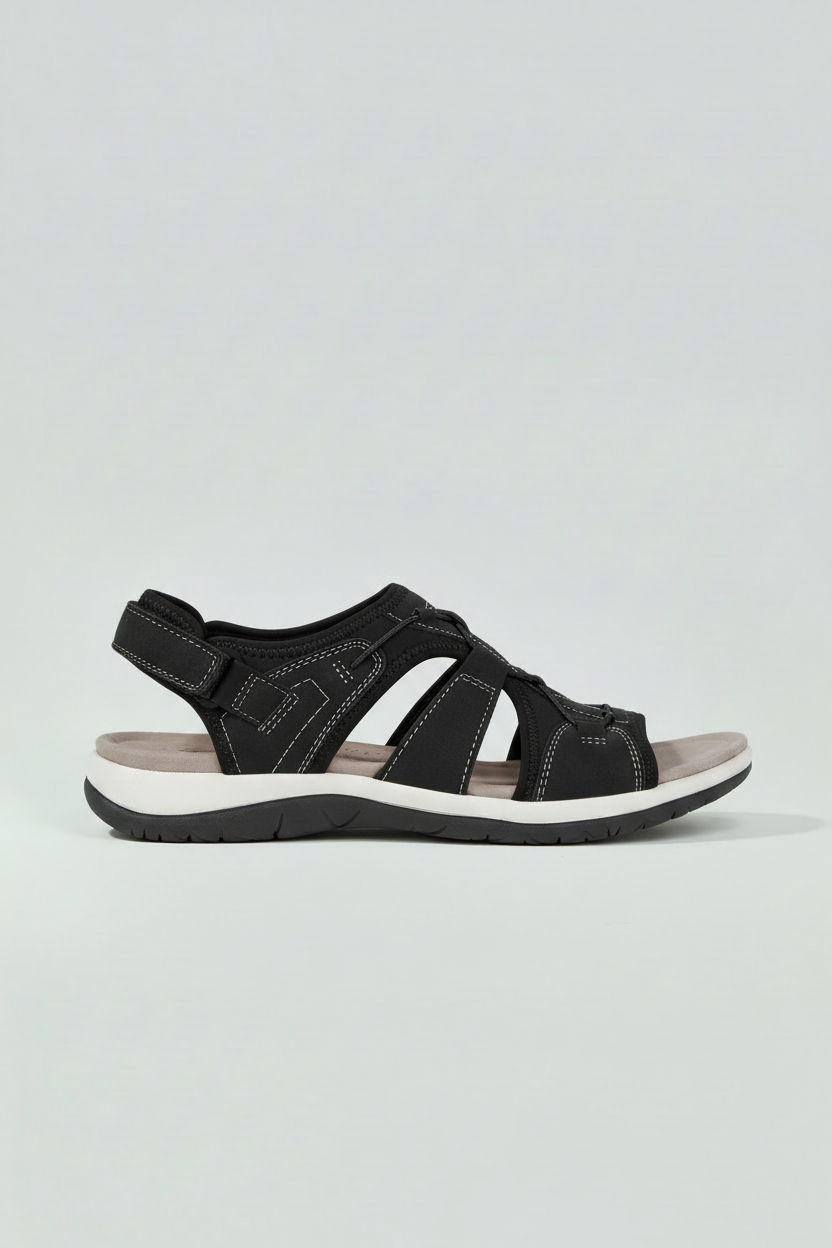 Sandaler Dame | Justerbare Remme med Støtte - Sort