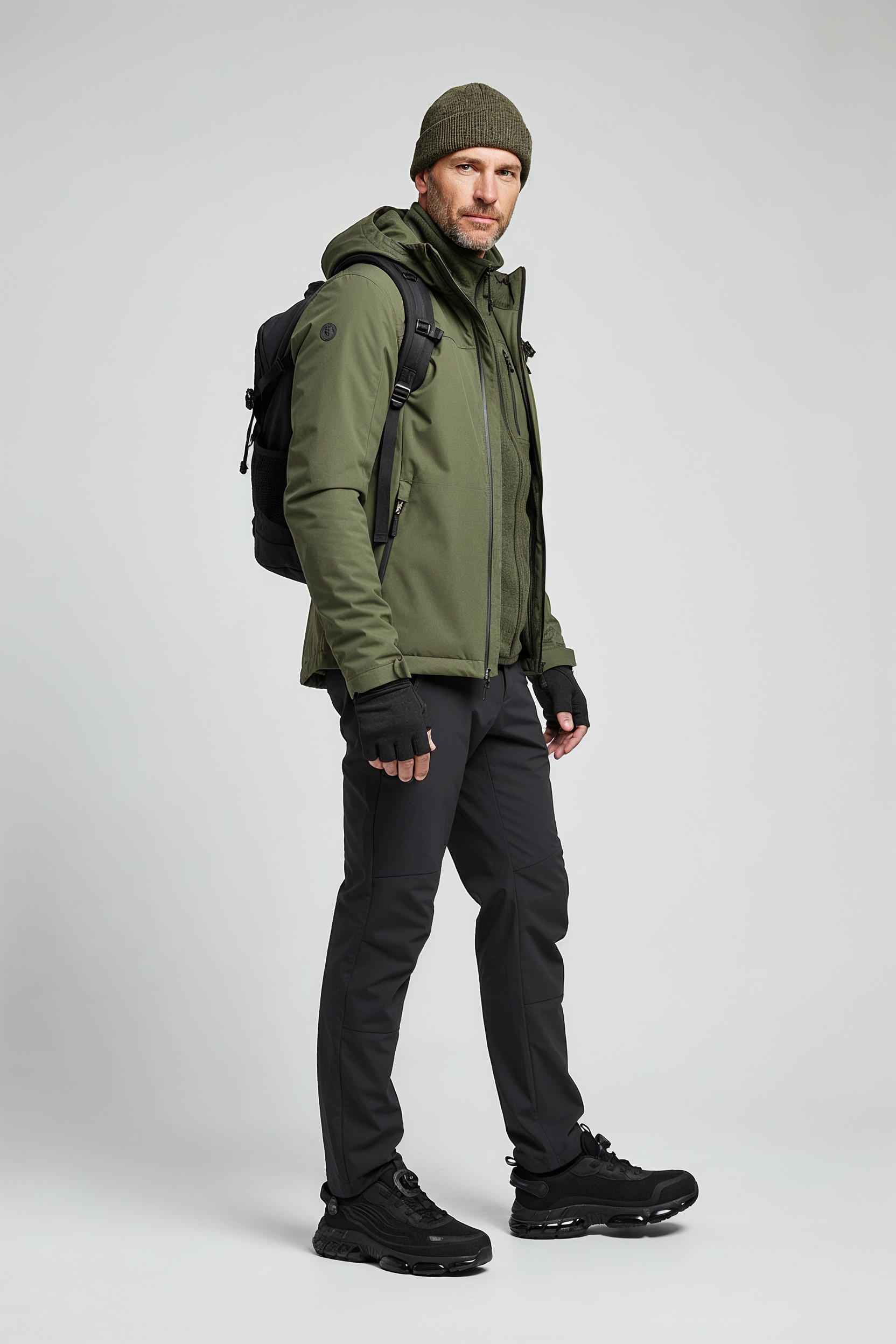 Sikkerhedssko Herre | Stålkappe med Drejelukning - Sort 2/0