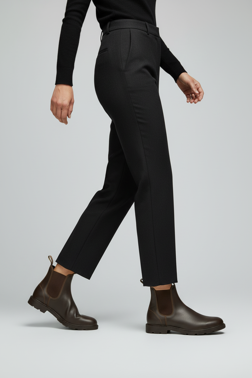 Støvler Dame | Elastiske Indsatser med Profilsål - Brun 2/0