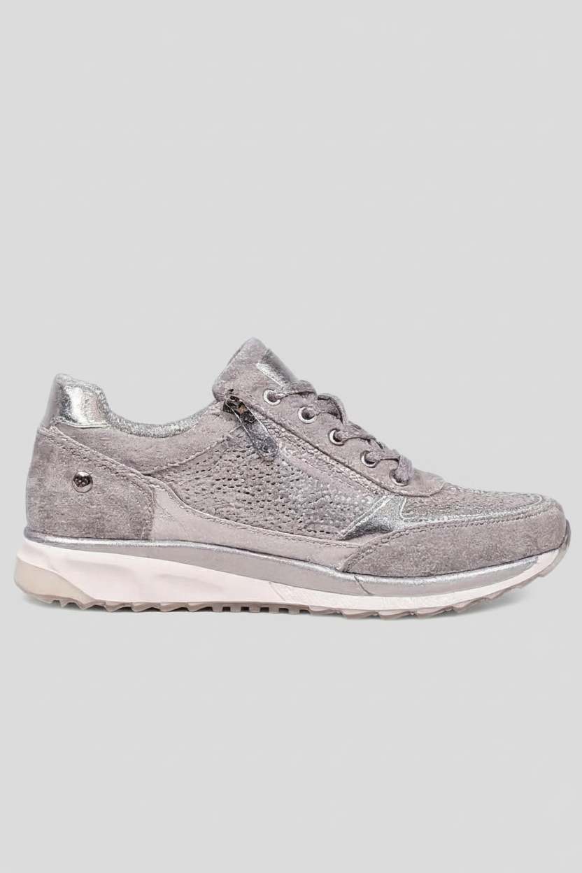 Stilrene Sneaker Med Let Løft - Sølv 1.0