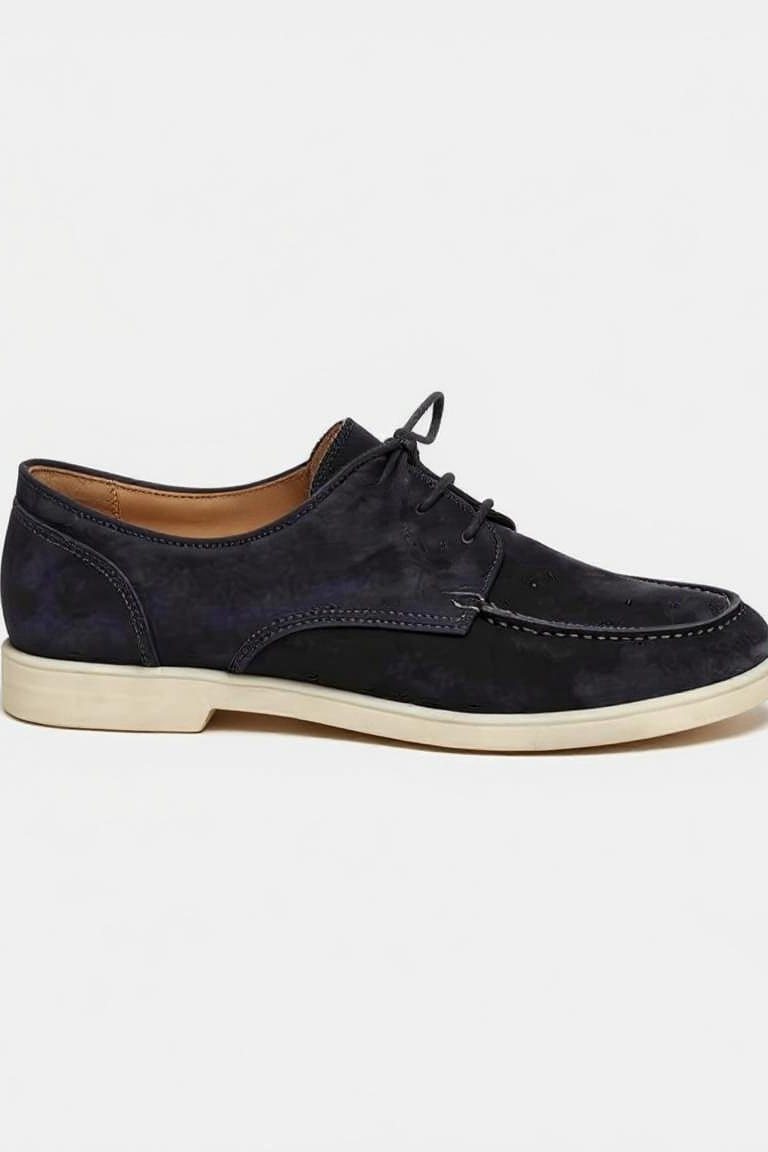 Suede Loafers Med Snøring