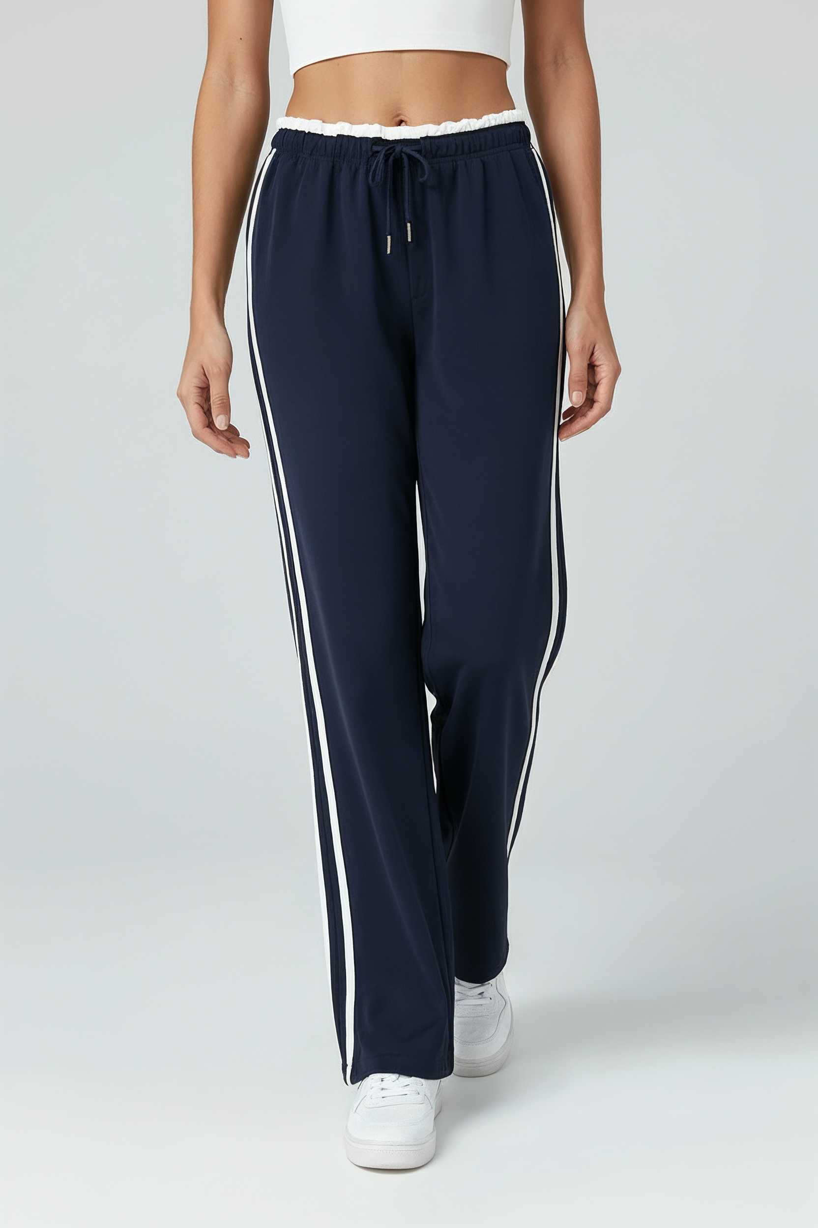 Vide Bukser Med Sporty Striber - Mørkeblå 1.0